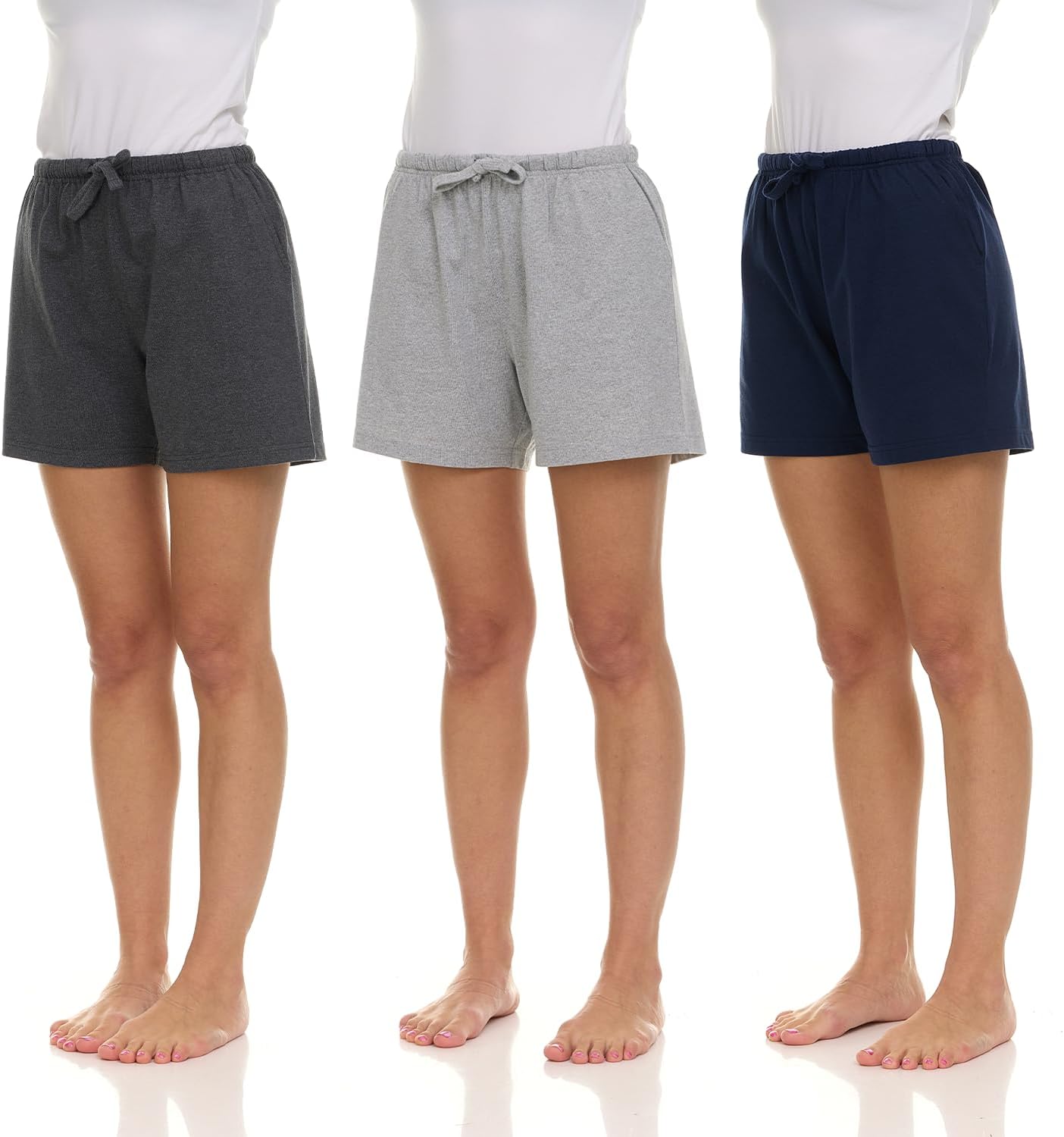 Essential Elements Women's Cotton Casual Active Gym Lounge Shorts