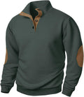 Casual Corduroy Stand Collar Sweatshirt - RODYETQQ