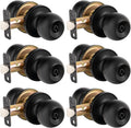 Privacy Door Knob Matte Black - Keyless Interior Lock