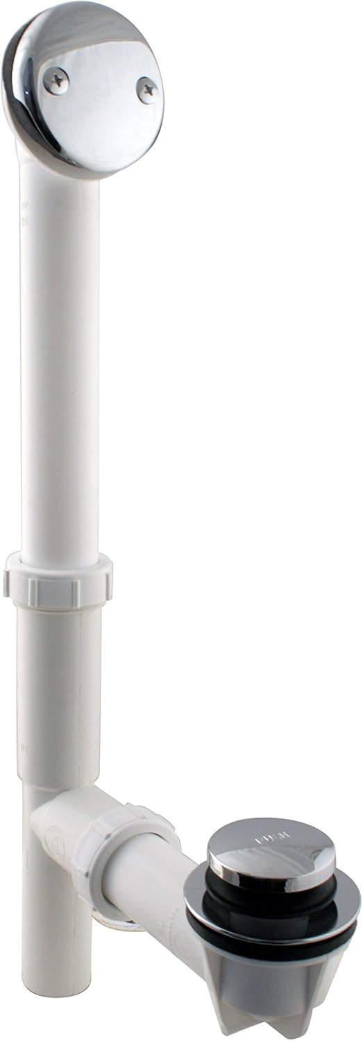 Westbrass 14in x 1-1/2in Tubular Waste & Overflow Assembly