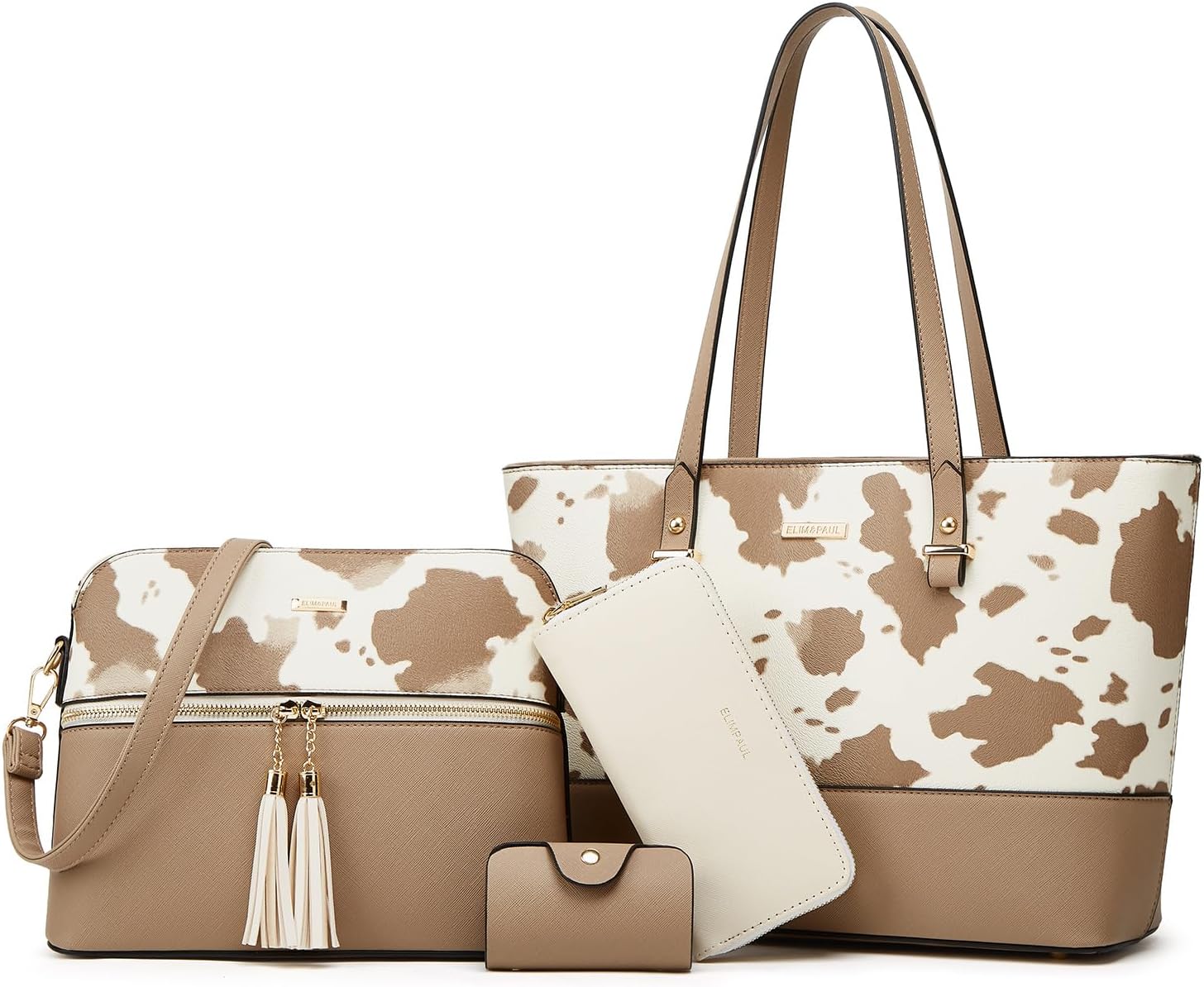 Women Fashion Handbags Set 4pcs Tote Bag Shoulder Bag Purse