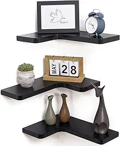 Corner Floating Shelves Set of 3 for Stylish Home Storage