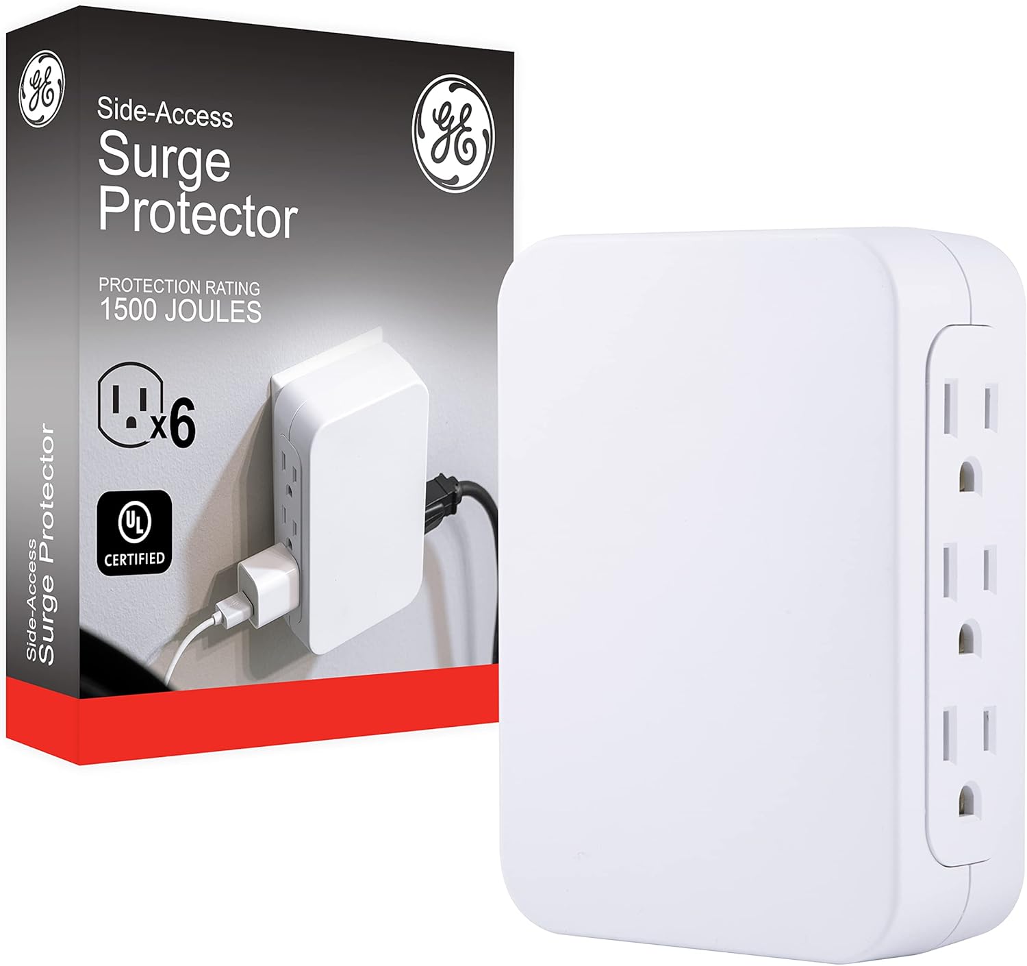 GE Pro 6-Out Extender Surge Prot - 1200 Joules