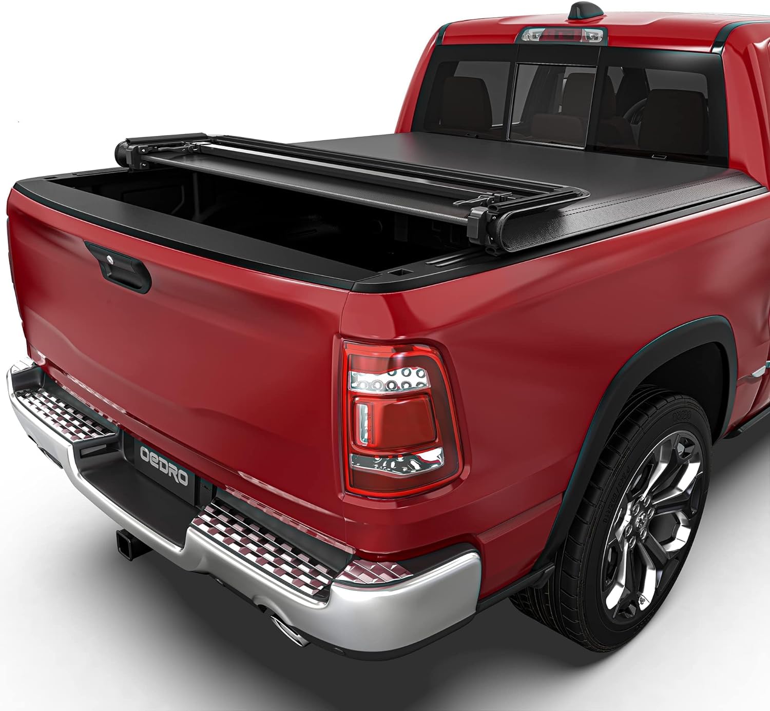 oEdRo Soft Quad Fold Truck Bed Tonneau Cover for Dodge Ram