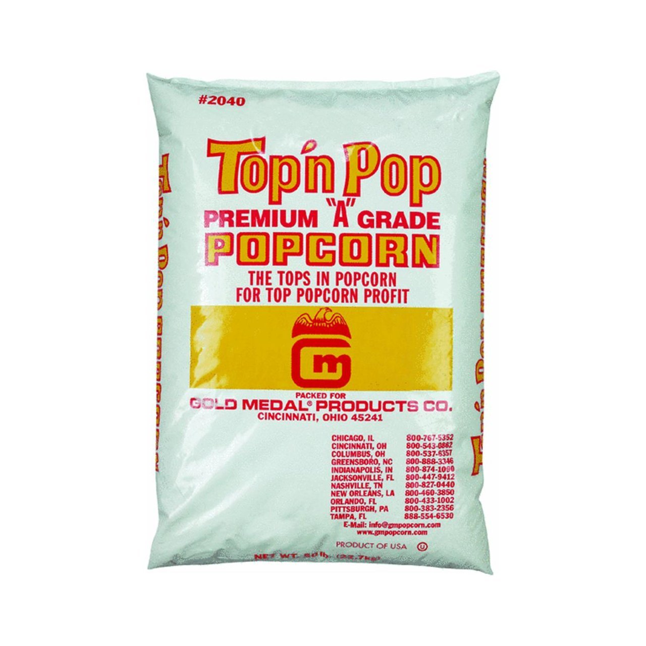 Top 'N Pop Bulk Popcorn Seed 50 lb. Bag for Perfect Popping