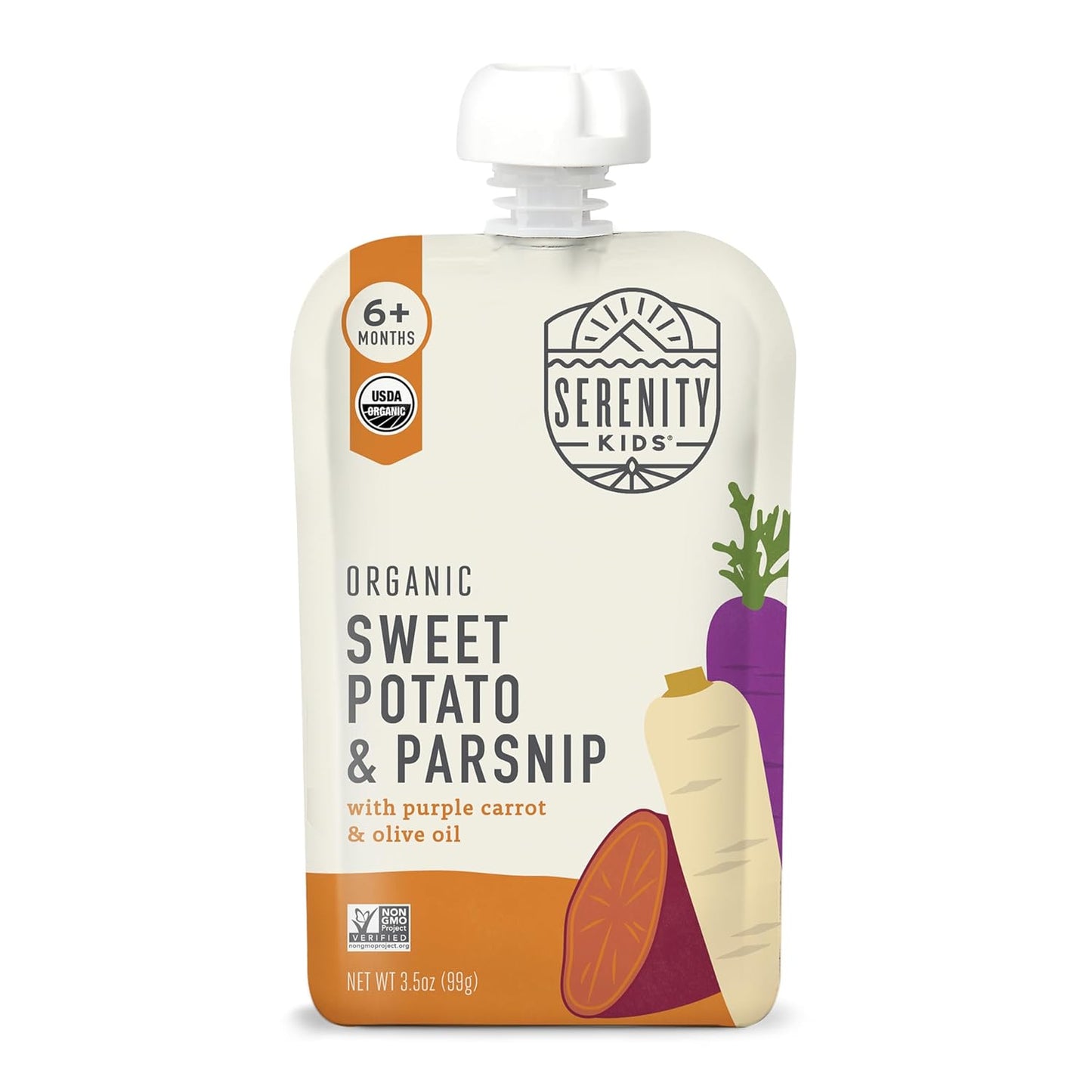 Serenity Kids Organic Veggie Puree Baby Food Pouches for 6+ Months