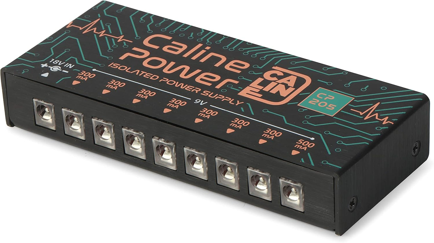 Caline CP-205 Guitar Pedal Power Supply with 8 Isolated Outputs