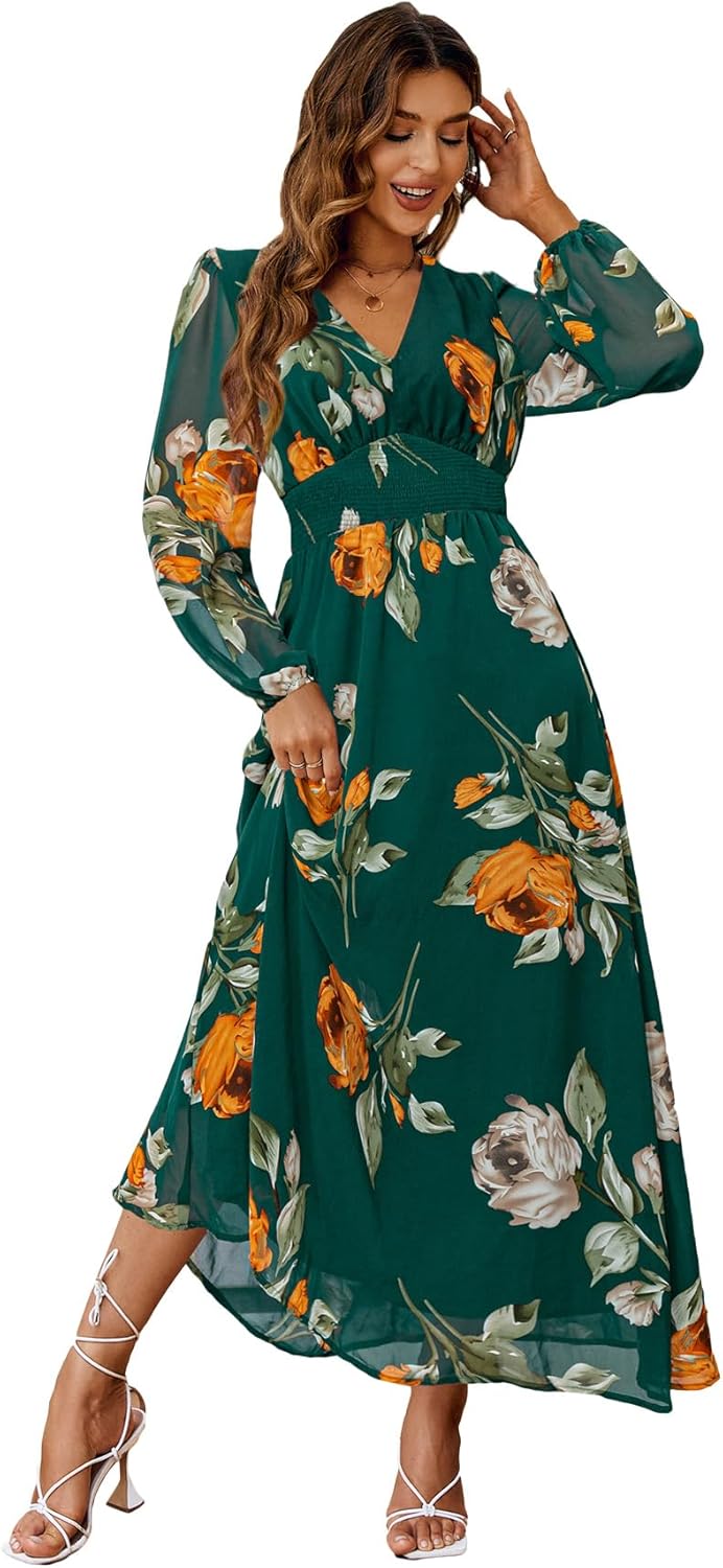 Simplee Women's Boho Floral Maxi Dress for Every Occasion