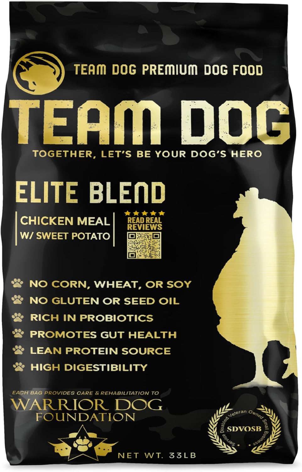 TEAM DOG Elite Blend High Protein Dog Food for Active Dogs