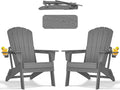 Nevilywood Folding Adirondack Chair - Extended Backrest & Cup Holder