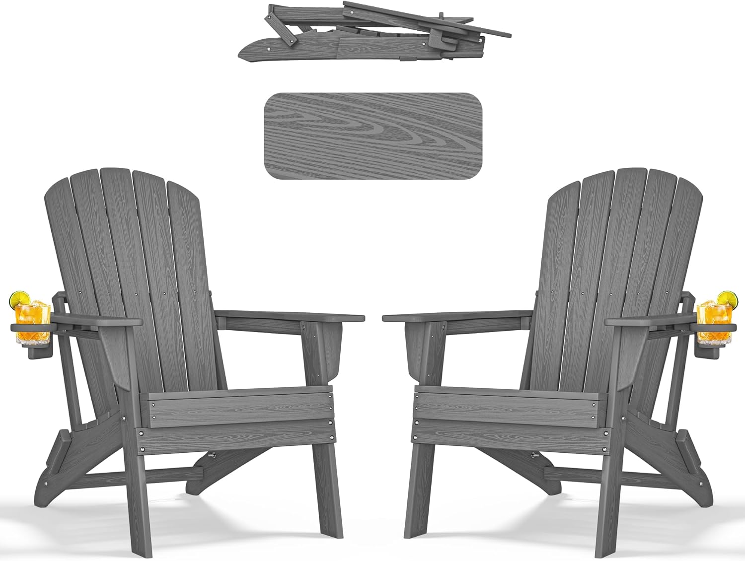 Nevilywood Folding Adirondack Chair - Ergonomic Comfort & Style