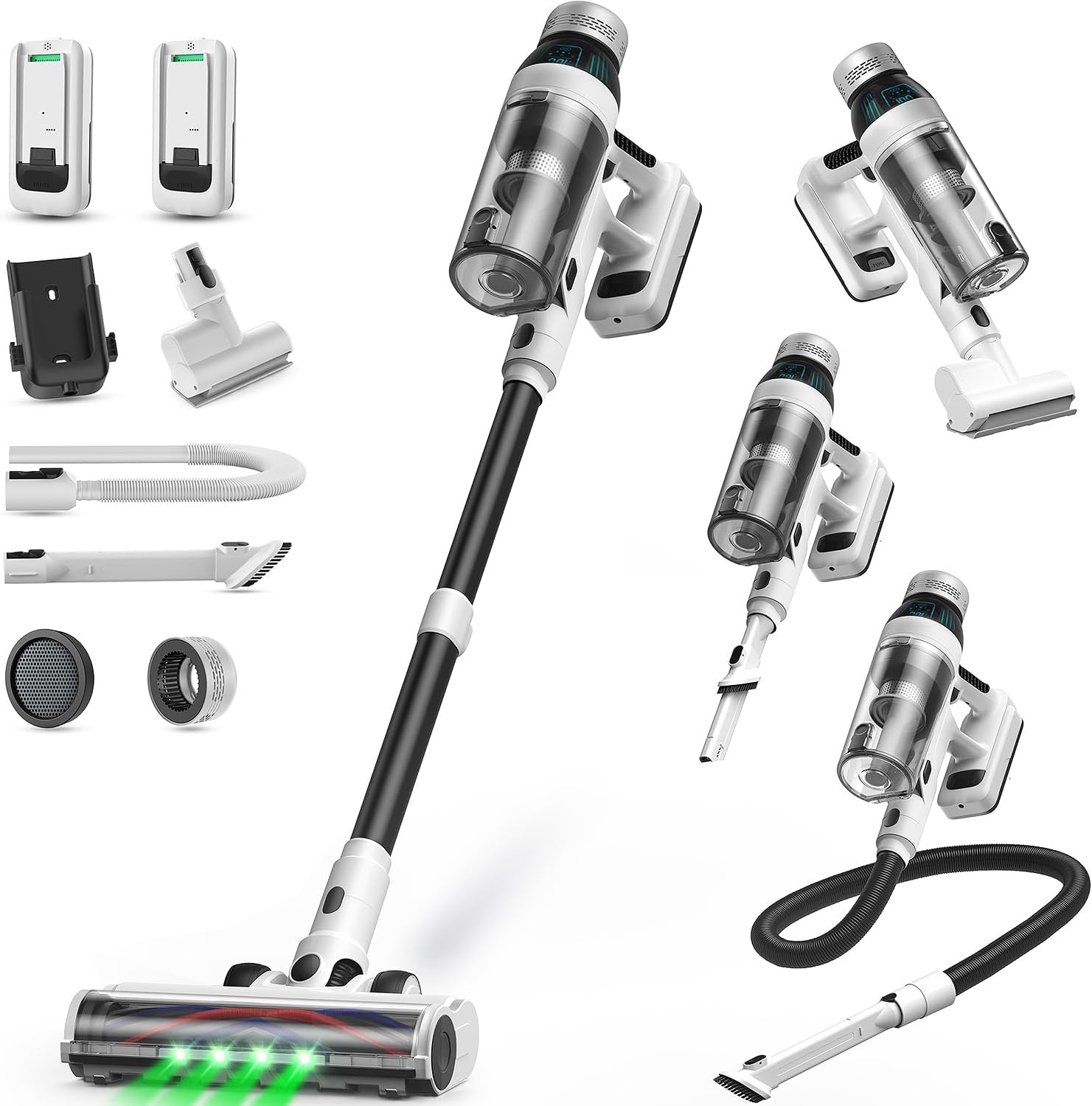 Cordless Vacuum Cleaner with 110 Mins Runtime for Home Cleaning