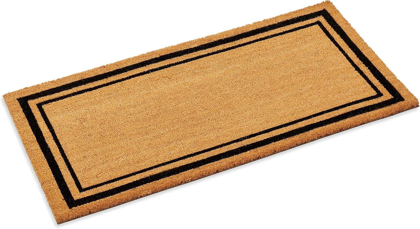 Kempf Black Border Coco Coir Doormat for Heavy Duty Use