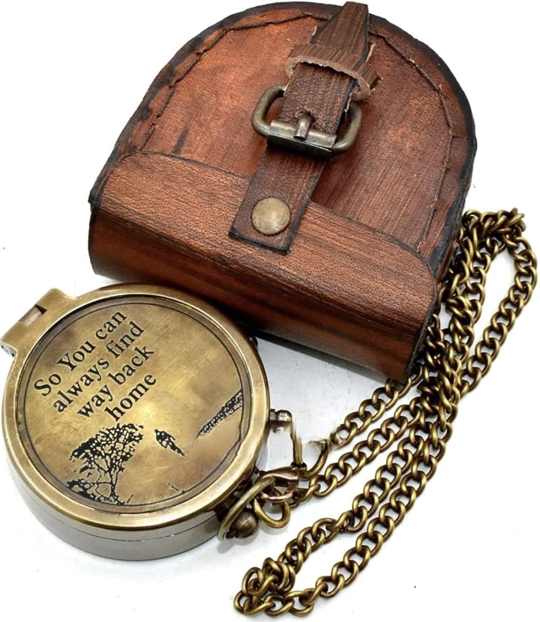 Waterproof Military Compass with Leather Case - Navigate Any Terrain!