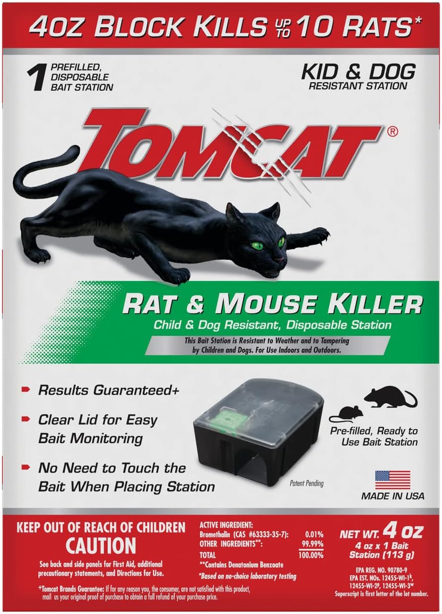 Tomcat Rat & Mouse Killer Child & Dog Resistant Bait Stations