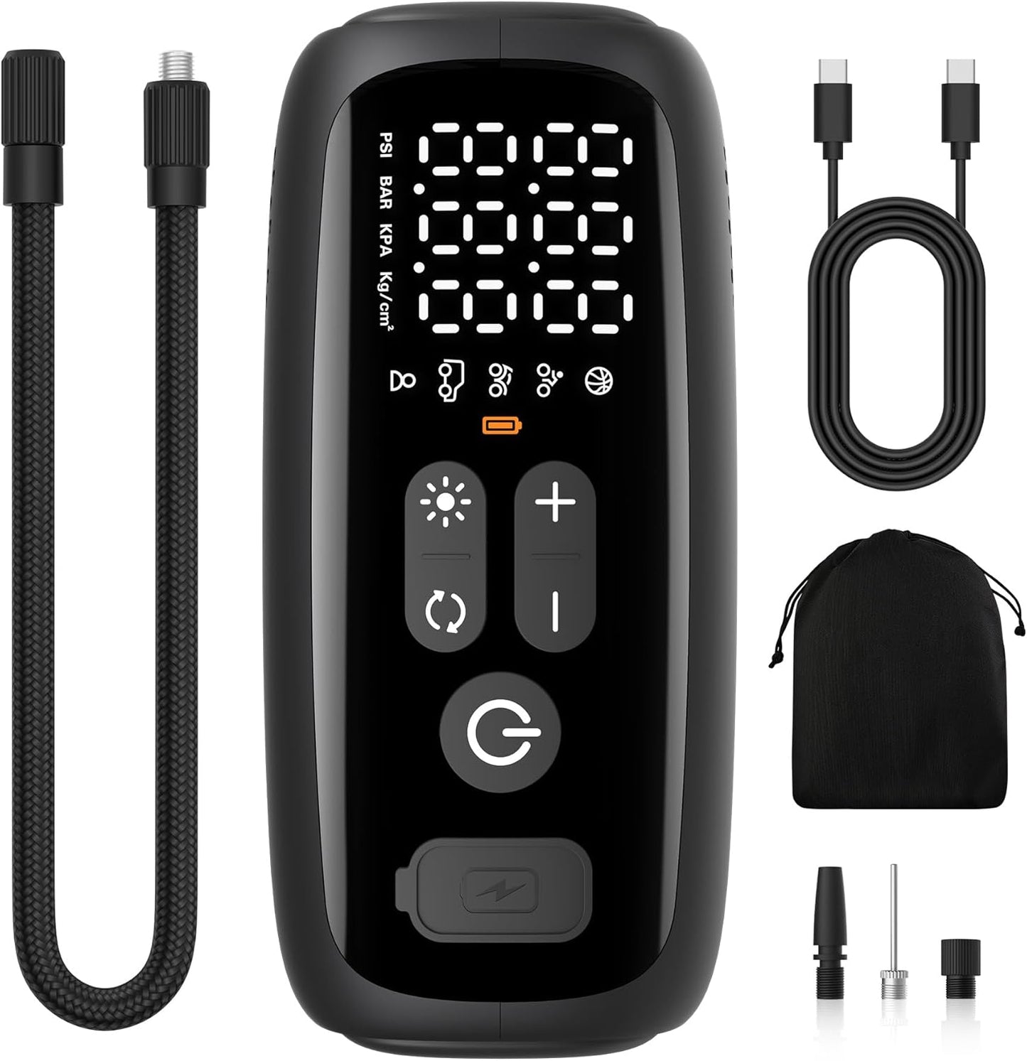 Portable Air Compressor for Car Tires and More - 150PSI Power