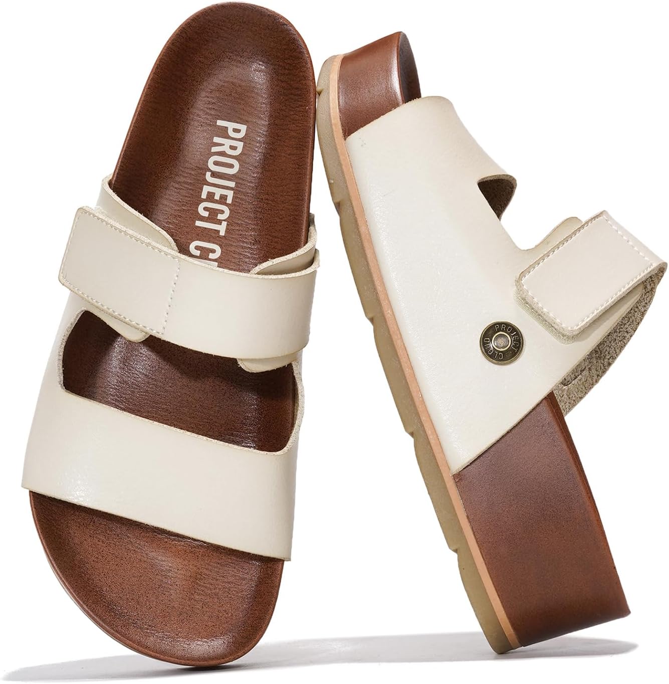 Project Cloud Genuine Leather Platform Sandals for Women 2025