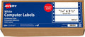 Avery White Computer Labels 15/16 in x 3-1/2 in - Continuous Form