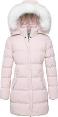 WenVen Women's Thicken Winter Puffer Coat with Removable Hood - Warm
