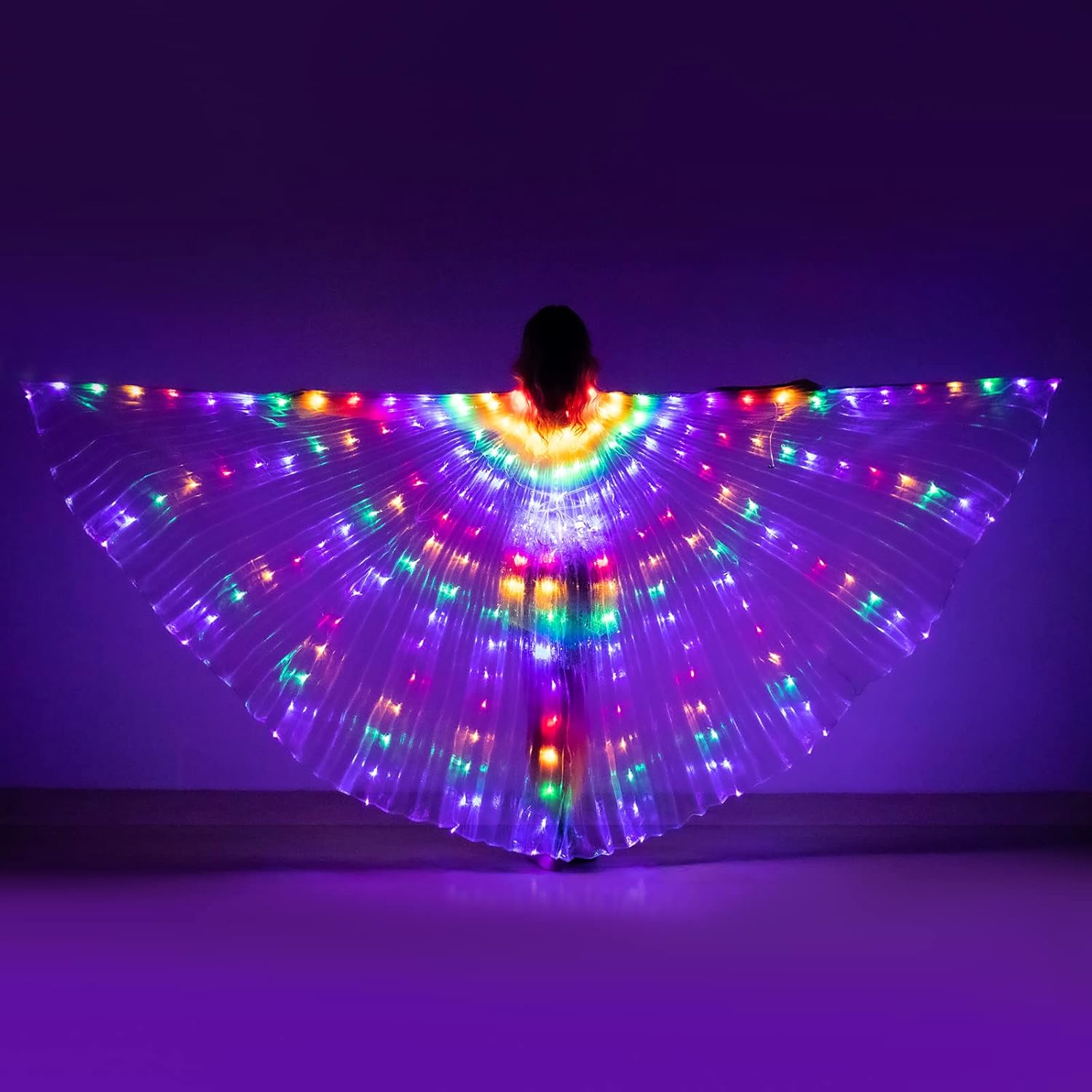 iMucci LED Lights Belly Dance Isis Wings for Adults and Kids