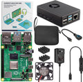 Raspberry Pi 4 4GB Starter Kit with Fan-Cooled Aluminum Case - Quiet