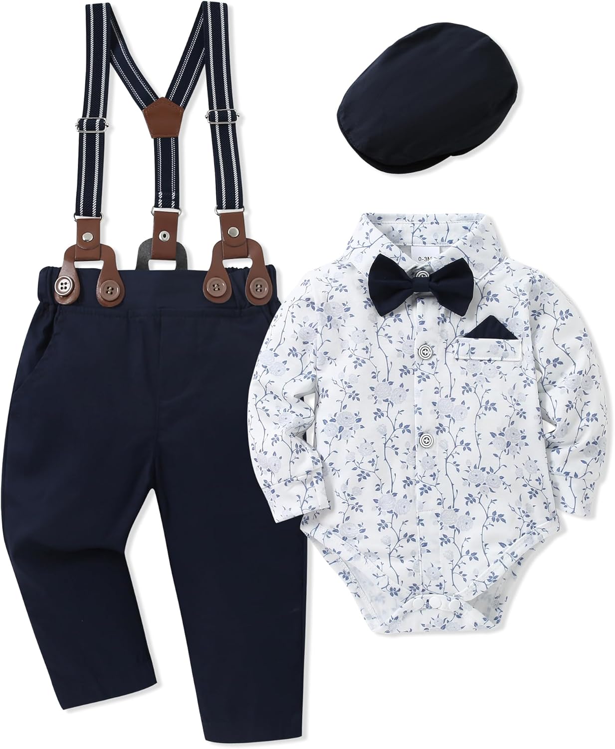 WESIDOM Baby Boy Clothes 0-18M Stylish Infant Gentleman Outfit