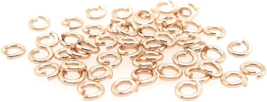 50pcs 14/20 Gold Filled Round Open Jump Rings for Jewelry Making
