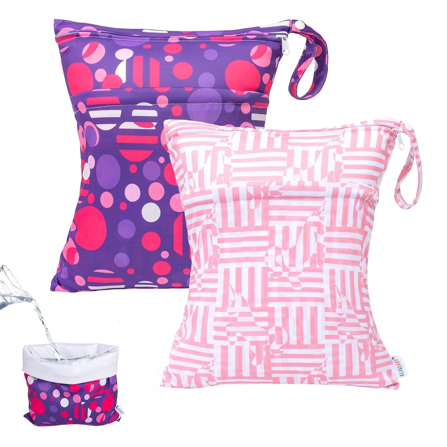 Waterproof Wet Dry Bags, Reusable w/ Dual Pockets