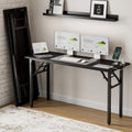 Frylr Small Folding Computer Desk 55.1 in - Portable Power Hub