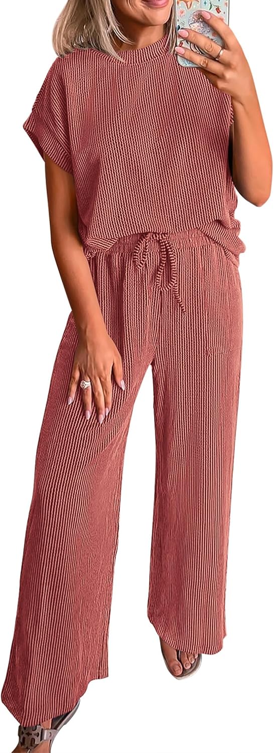 KIRUNDO Spring Summer Sets Women 2 Piece Outfits Casual Style