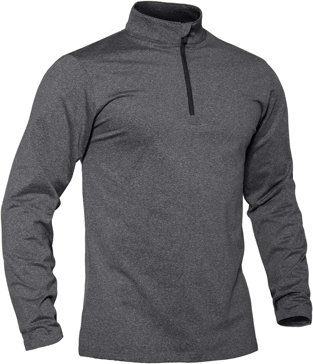 TACVASEN Men's Quarter Zip Pullover for Active Sportswear