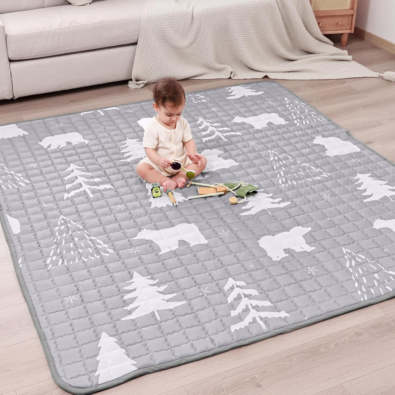MHOMER Soft Baby Play Mat 79X71 - Premium Safety & Comfort