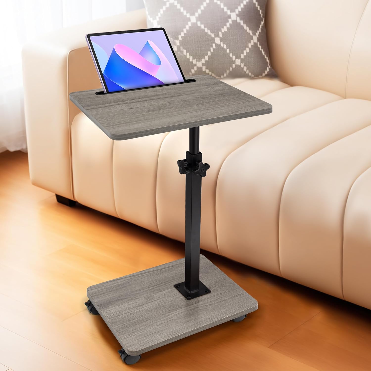 Aoligrace 360Swivel TV Tray with Phone Slot