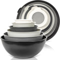WHYSKO Mixing Bowl Set: 12 Piece Colorful Plastic Bowls