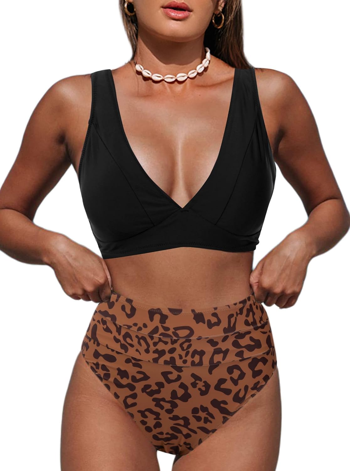 Hilinker Women's Leopard Bikini Swimsuits for Summer Fun