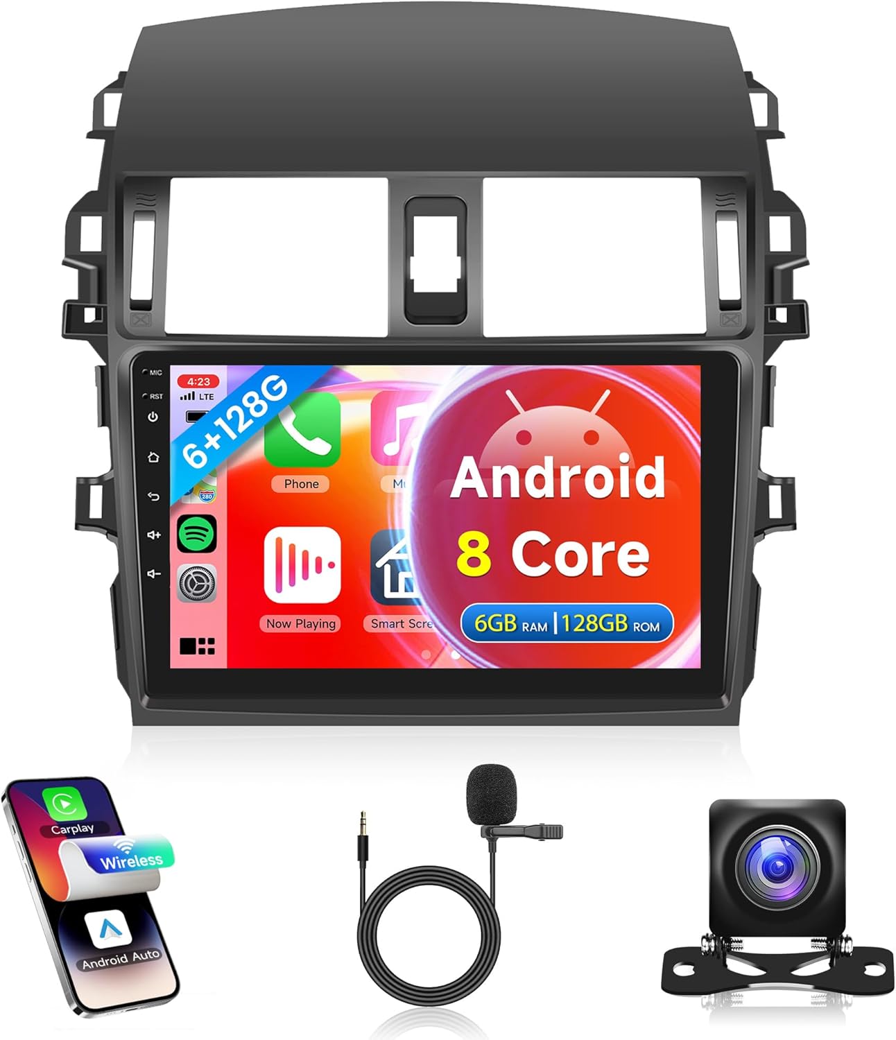 8 Core 6G+128G Android Car Stereo for Toyota Corolla 2009-2013