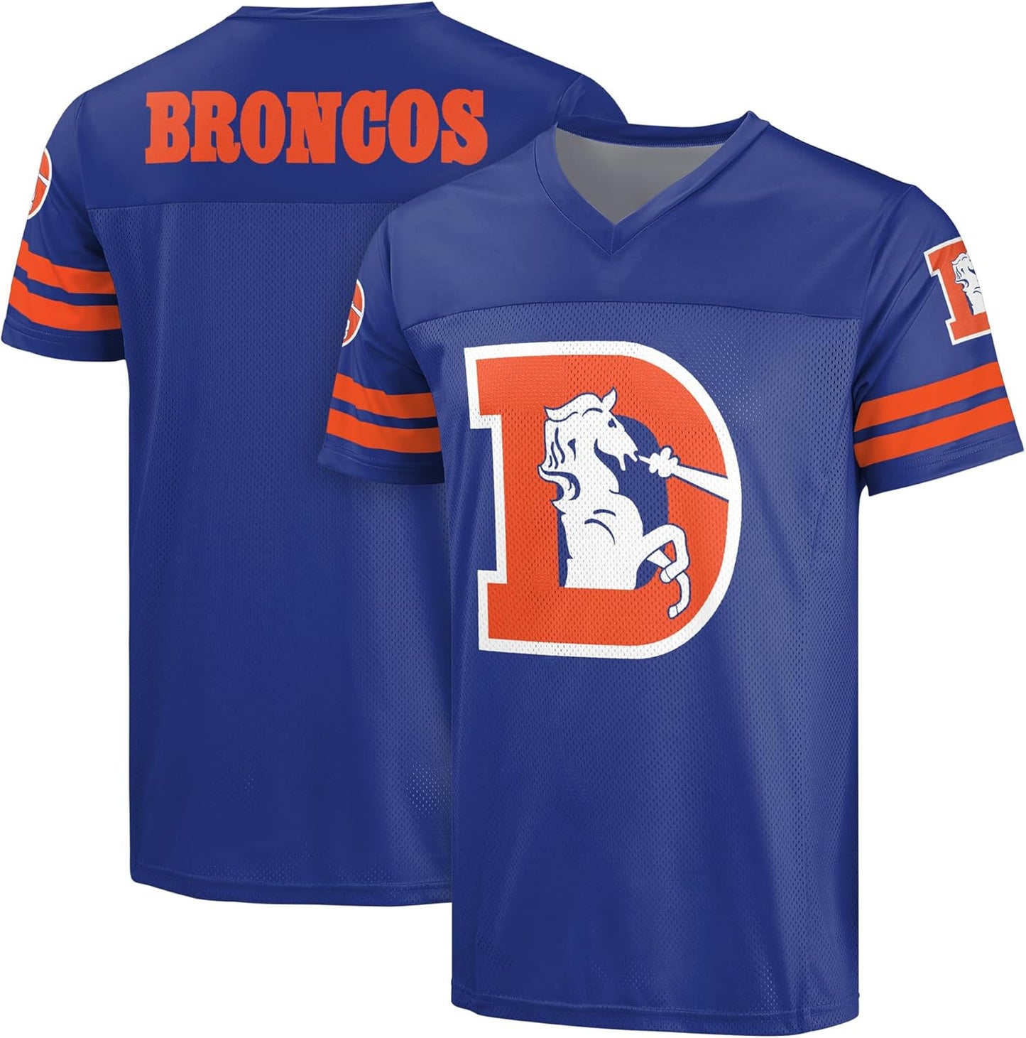 FOCO NFL Men's Throwback Retro Primary Logo Game Day Top