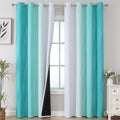 Estelar Textiler Teal and Greyish White Blackout Curtains 102 in