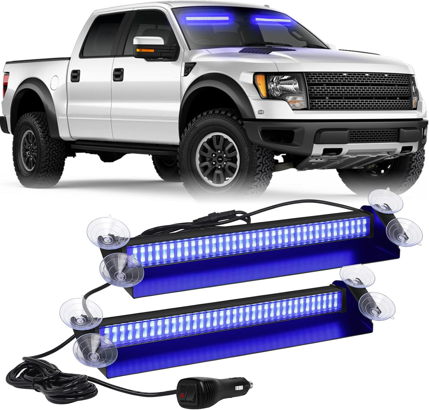 XRIDONSEN Blue Emergency Dash Lights for Safety and Visibility