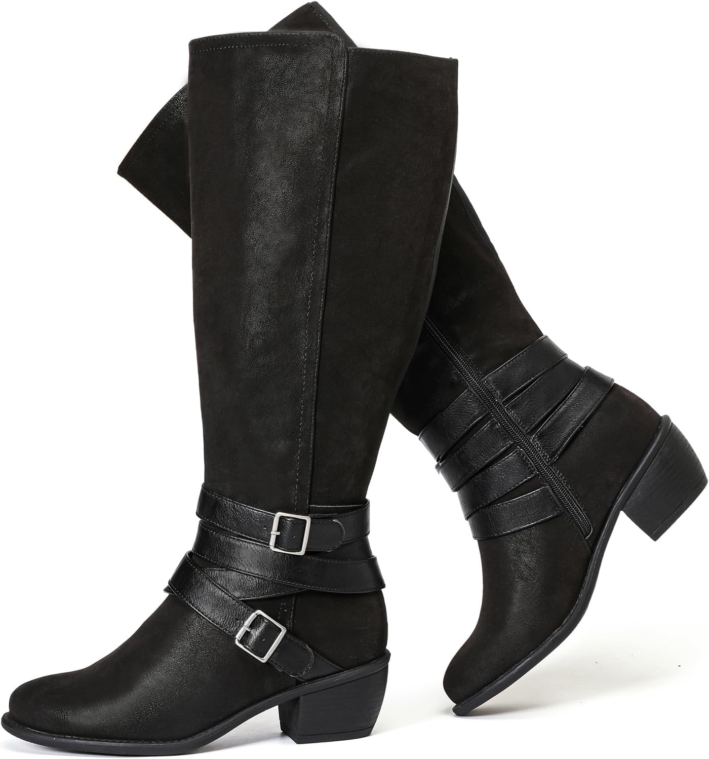 Luoika Women's Extra Wide Calf Slouchy Knee High Boots Review