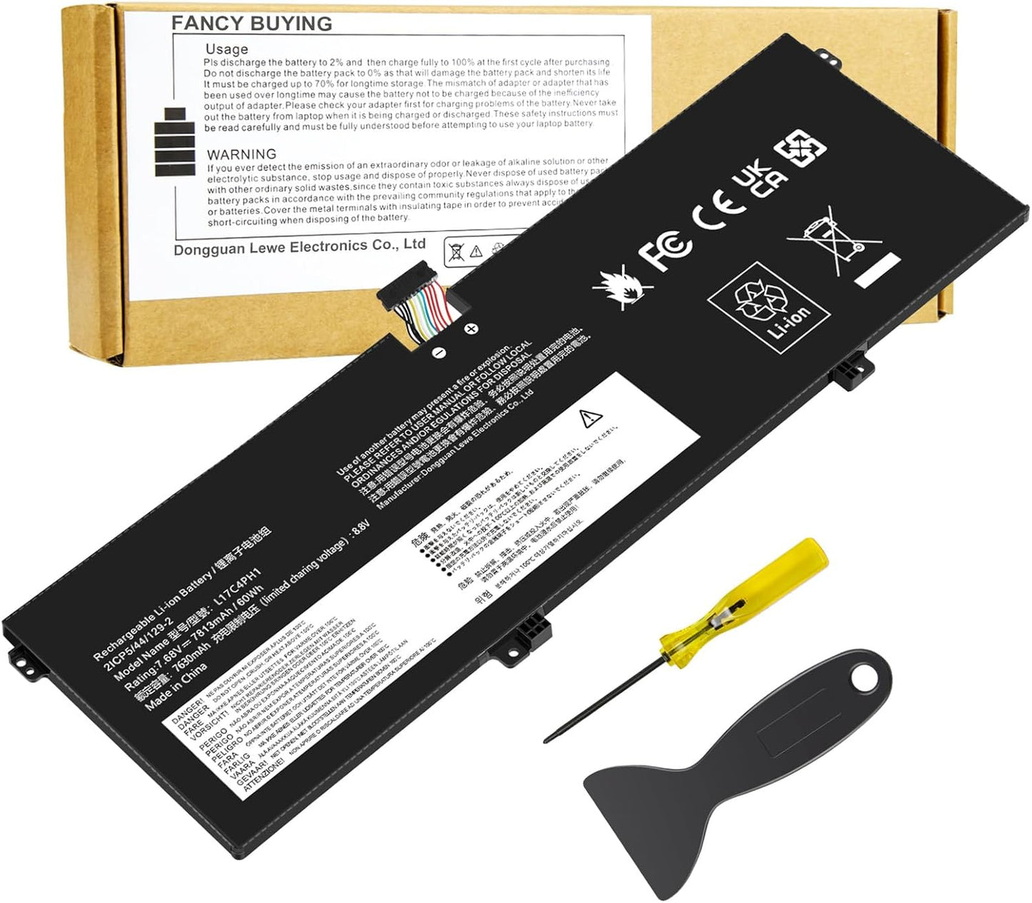 60Wh L17C4PH1 Laptop Battery for Lenovo Yoga 7 Pro Series