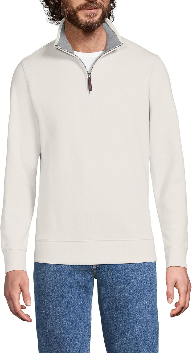 Lands' End Bedford Rib Quarter Zip Sweater for All Seasons