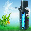 158GPH Small Aquarium Filter UV Sterilizer - Clear Water for 10-45 gal