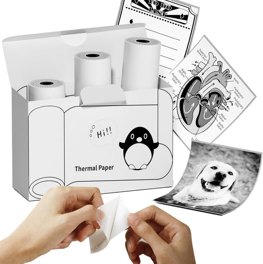 Long-Lasting Mini Printer Paper - 3 Rolls, 50mm x 3.5m