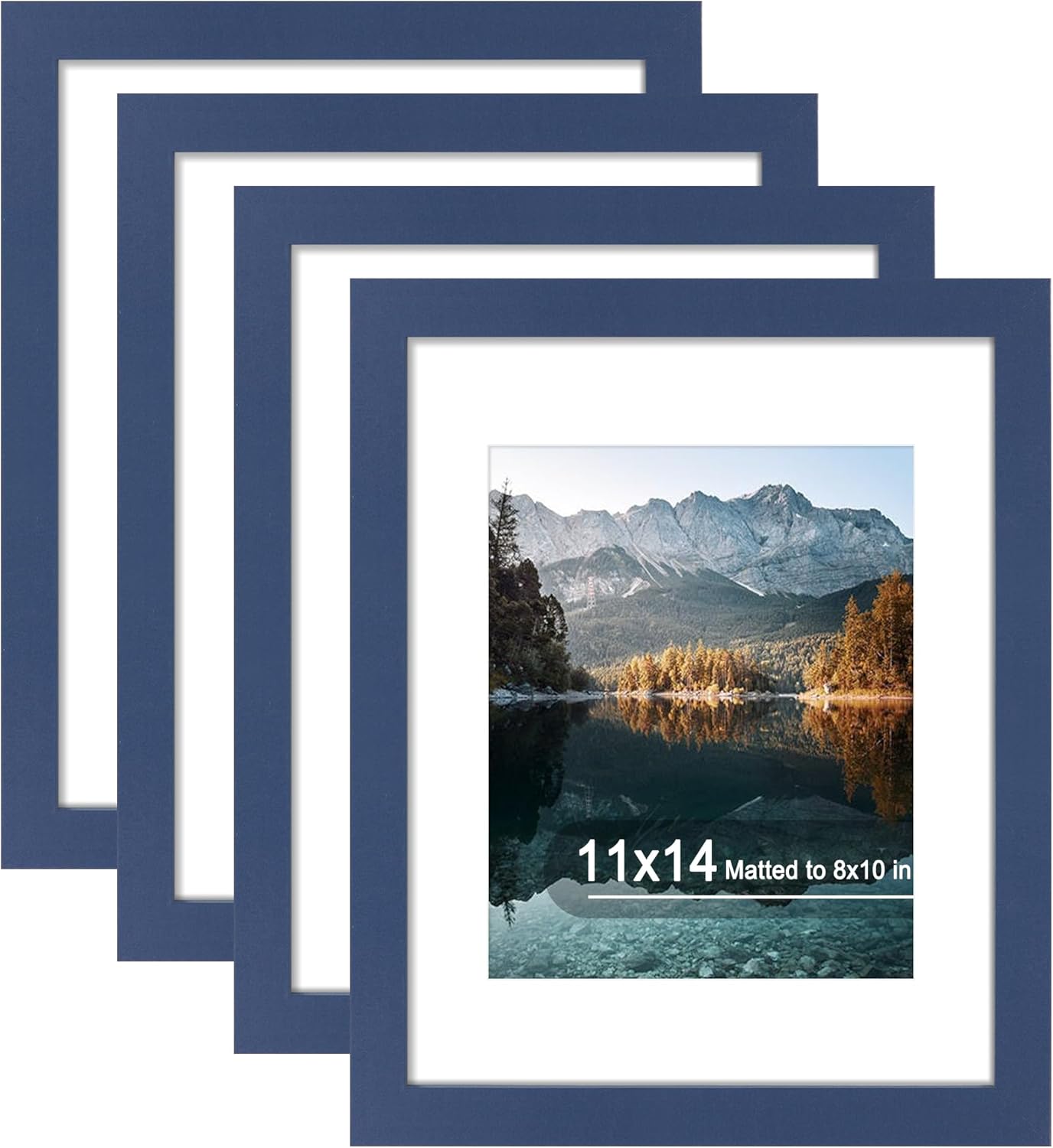 11x14 Picture Frame Set of 4 with High Definition Glass