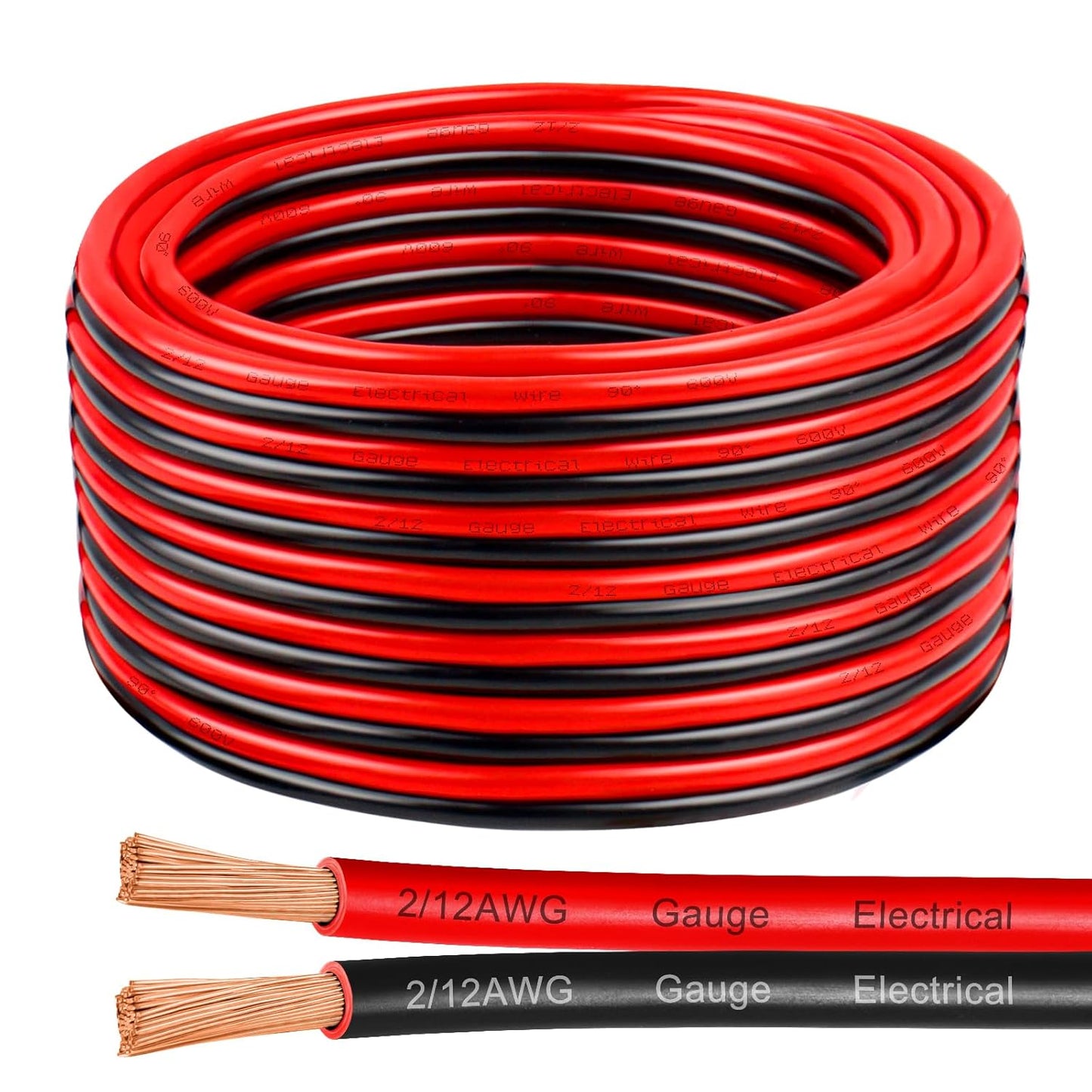 12 Gauge Wire 100 Feet - Pure Copper Low Voltage Stranded Wire