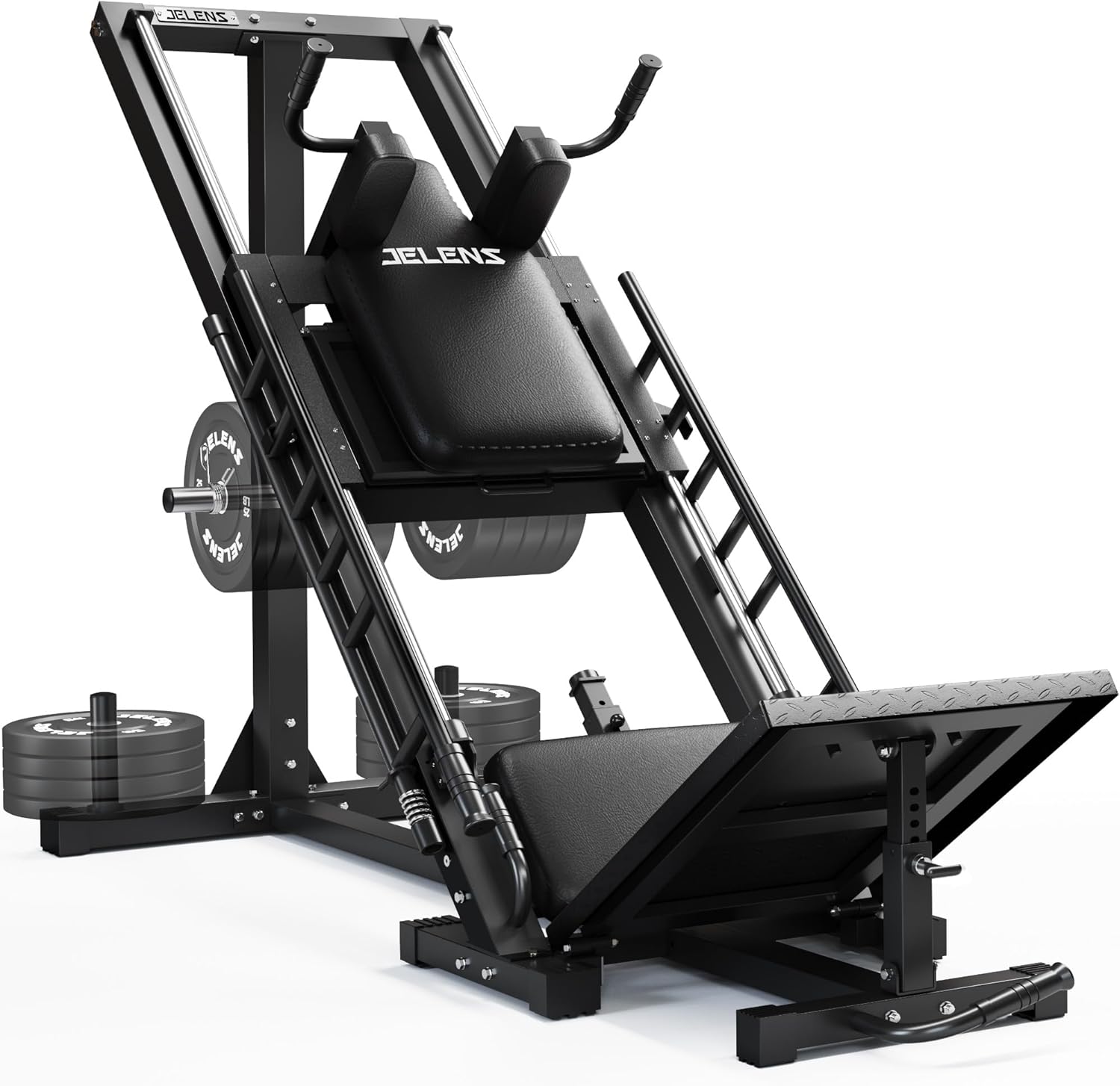Leg Press Hack Squat Machine for Home Gym - Adjustable & Safe