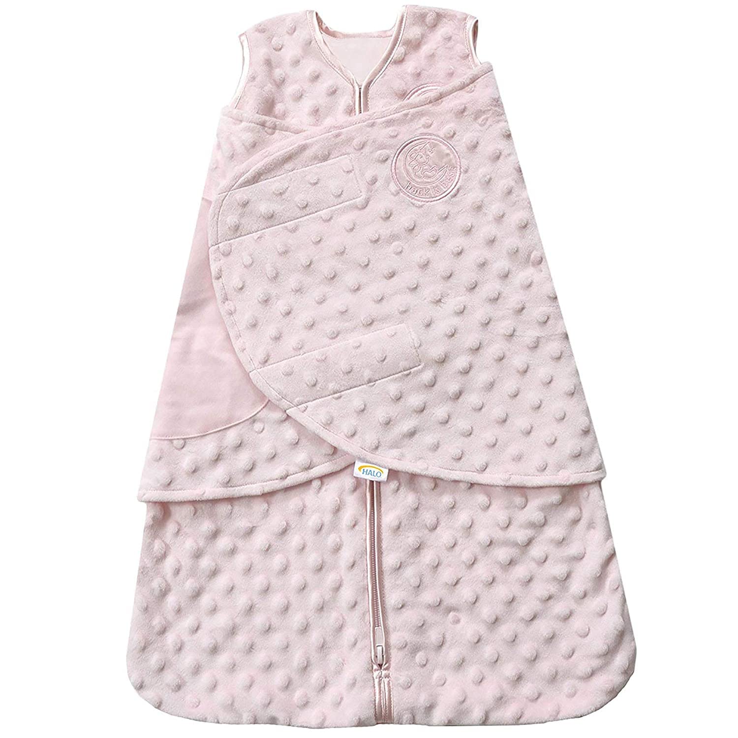 HALO Sleepsack Swaddle Plush Dot Velboa for Newborns 0-3 Months