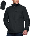 Packable Men's Waterproof Rain Jacket with Hood - Windproof Cycling