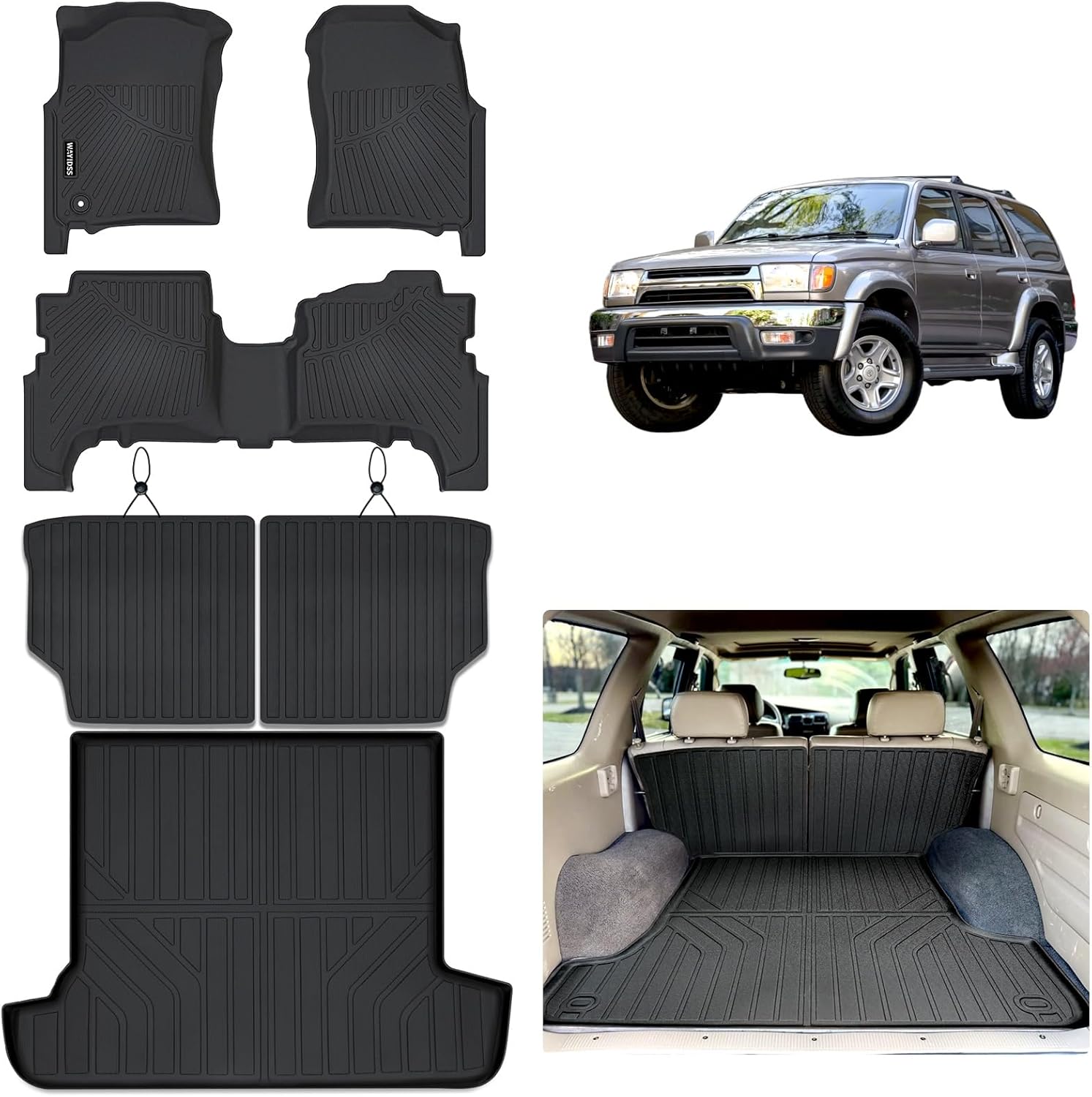 Custom Fit Floor Mats for 1996-2002 Toyota 4Runner with Trunk